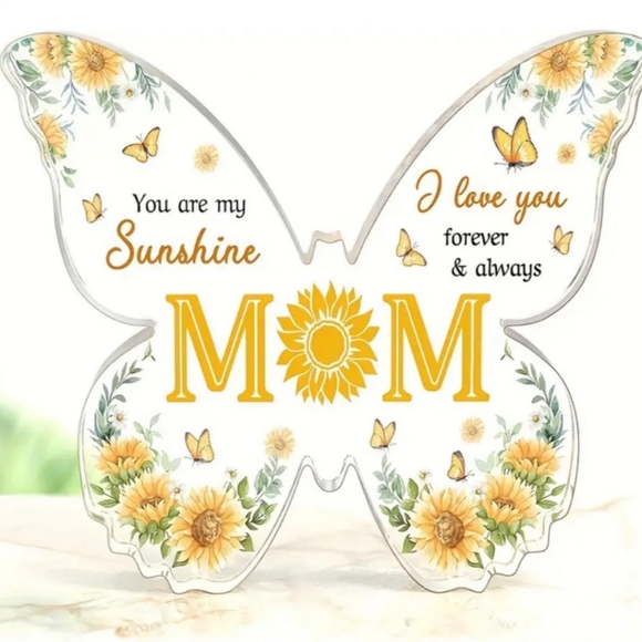 Mom Mother Butterfly Inspirational Acrylic Sign NWT - Picture 6 of 6